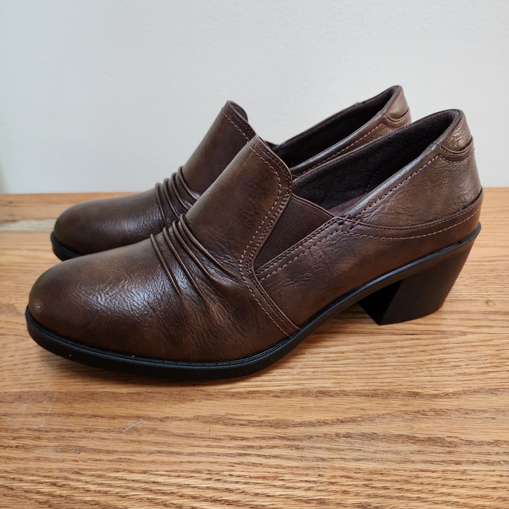 Easy Street Joplin Block Heel Booties Brown Women's Size 12 W NEW NWOB
